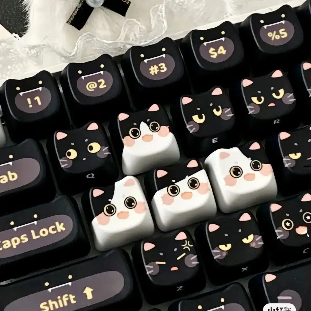 MAO Black Cat Keycaps 142 Keys